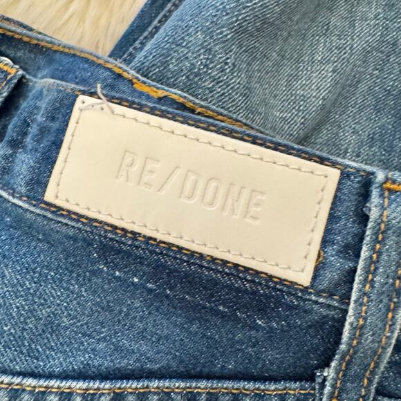 RE/DONE 90s High Rise Loose Straight Leg Distressed Jeans 24 - Picture 5 of 13
